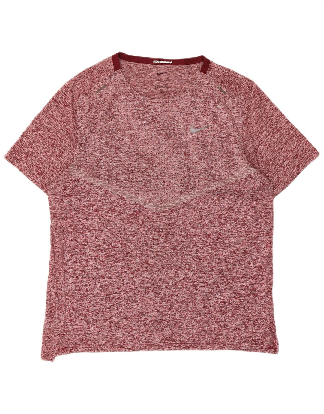 Nike Mens T-Shirt Top Medium Burgundy Flecked