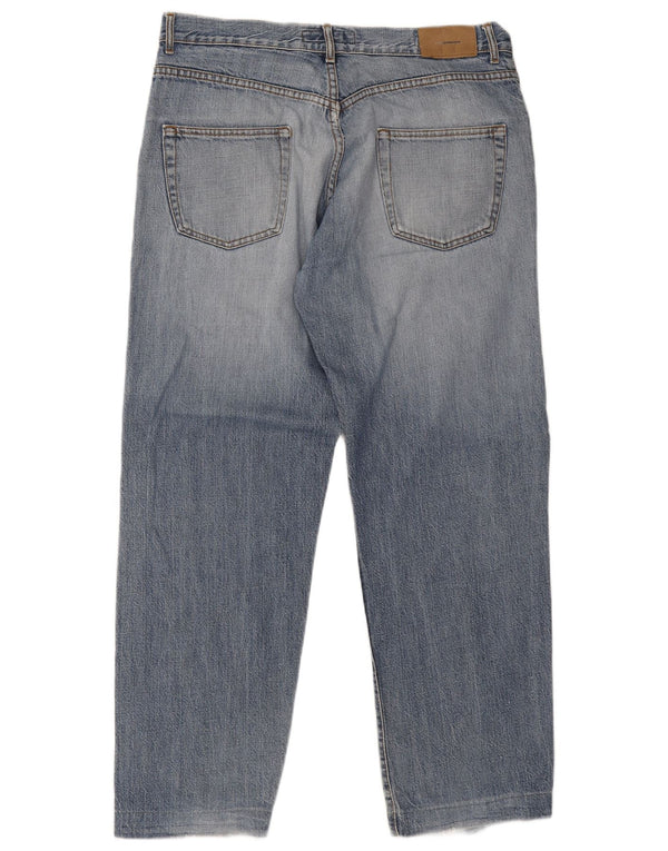 Zara Mens Straight Jeans EU 46 XL W36 L29 Blue Cotton