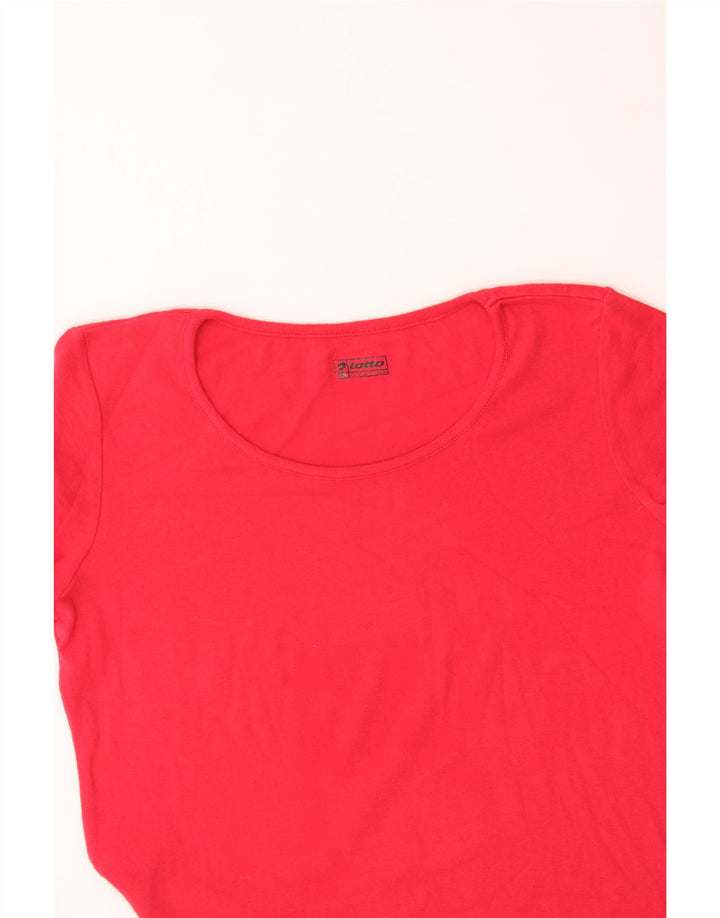 LOTTO Womens T-Shirt Top UK 20 2XL Red Vintage Lotto and Second-Hand Lotto from Messina Hembry 