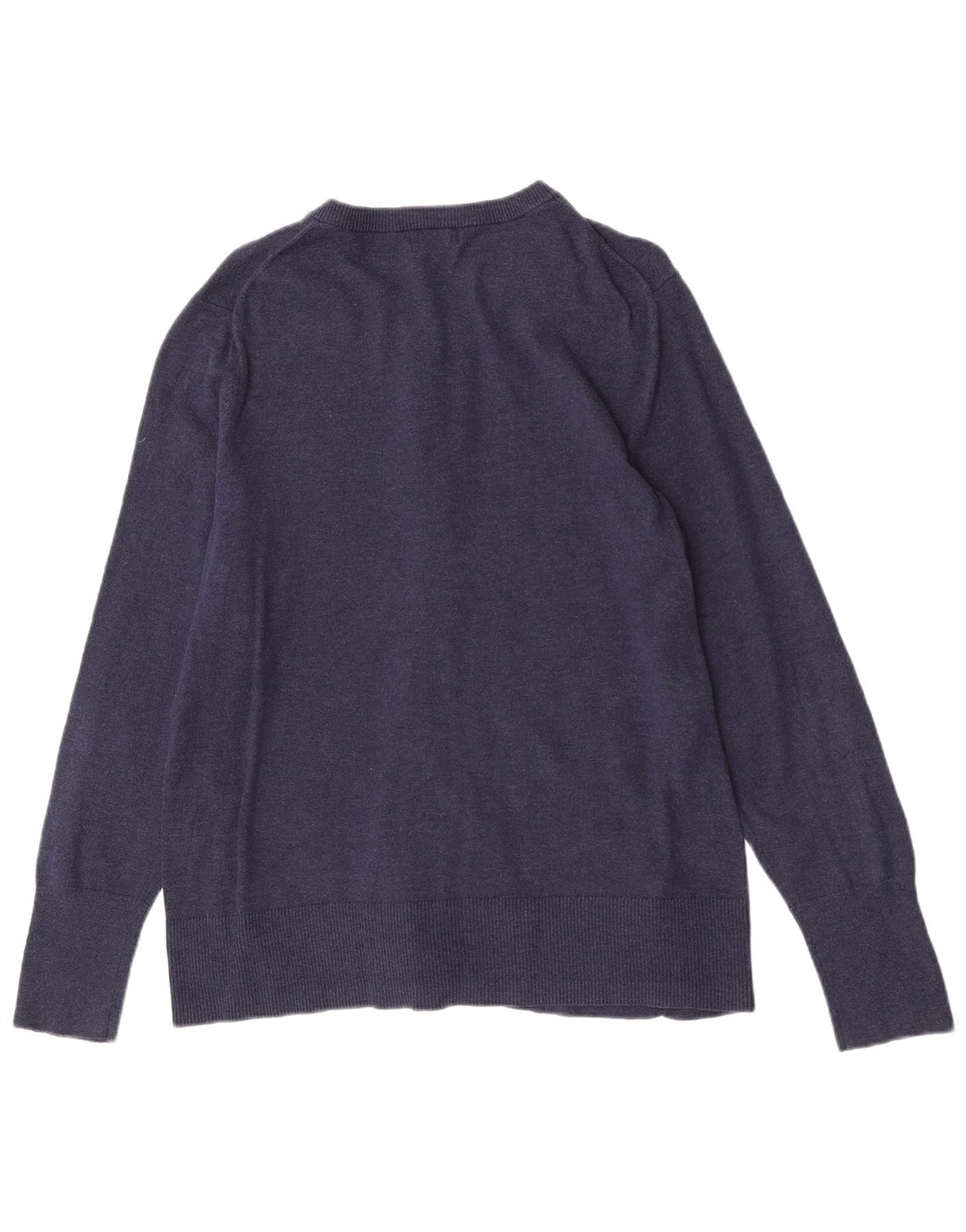 Eddie Bauer Womens Regular Fit Cardigan Sweater UK 14 Large Navy Blue