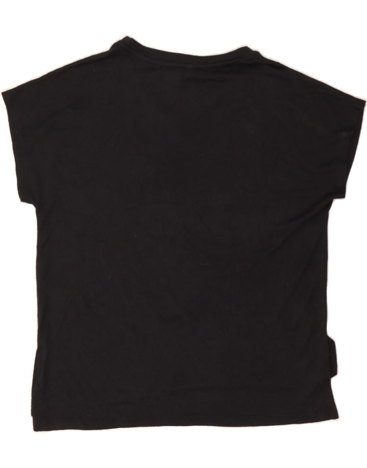 ORVIS Womens T-Shirt Top UK 14 Medium Black Vintage Orvis and Second-Hand Orvis from Messina Hembry 