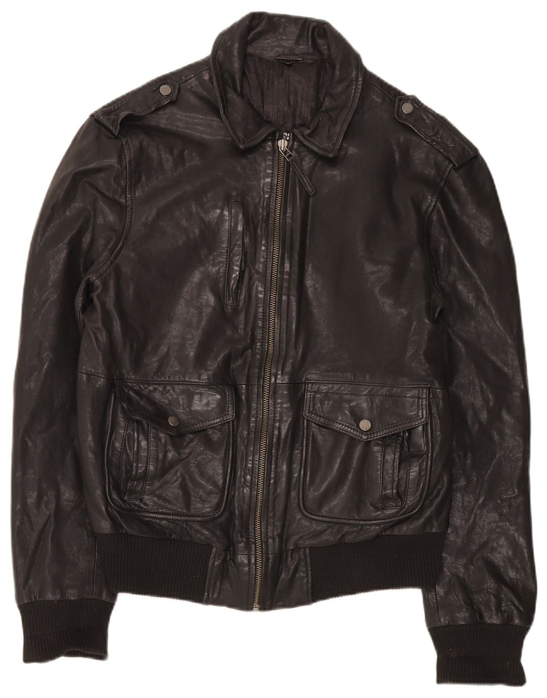 Vintage Mens Military Bomber Jacket UK 40 Large Black