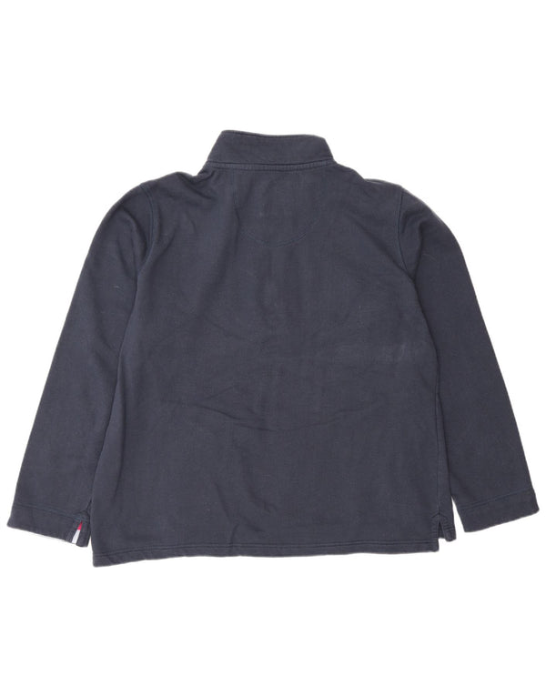 Crew Clothing Womens Zip Neck Sweatshirt Jumper UK 16 Large Navy Blue