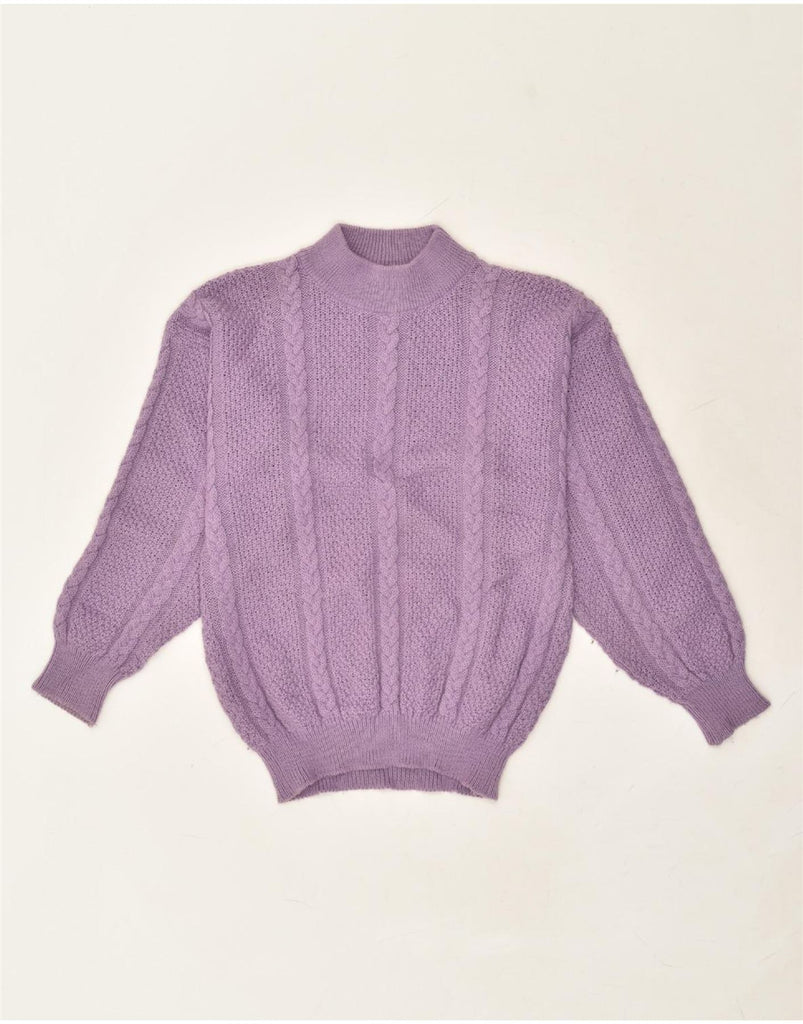 VINTAGE Womens Turtle Neck Jumper Sweater UK 16 Large Purple | Vintage Vintage | Thrift | Second-Hand Vintage | Used Clothing | Messina Hembry 