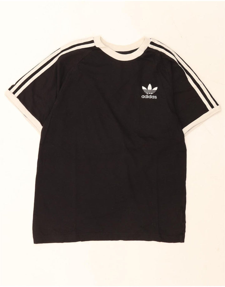 Adidas Mens T-Shirt Top Small Black Cotton
