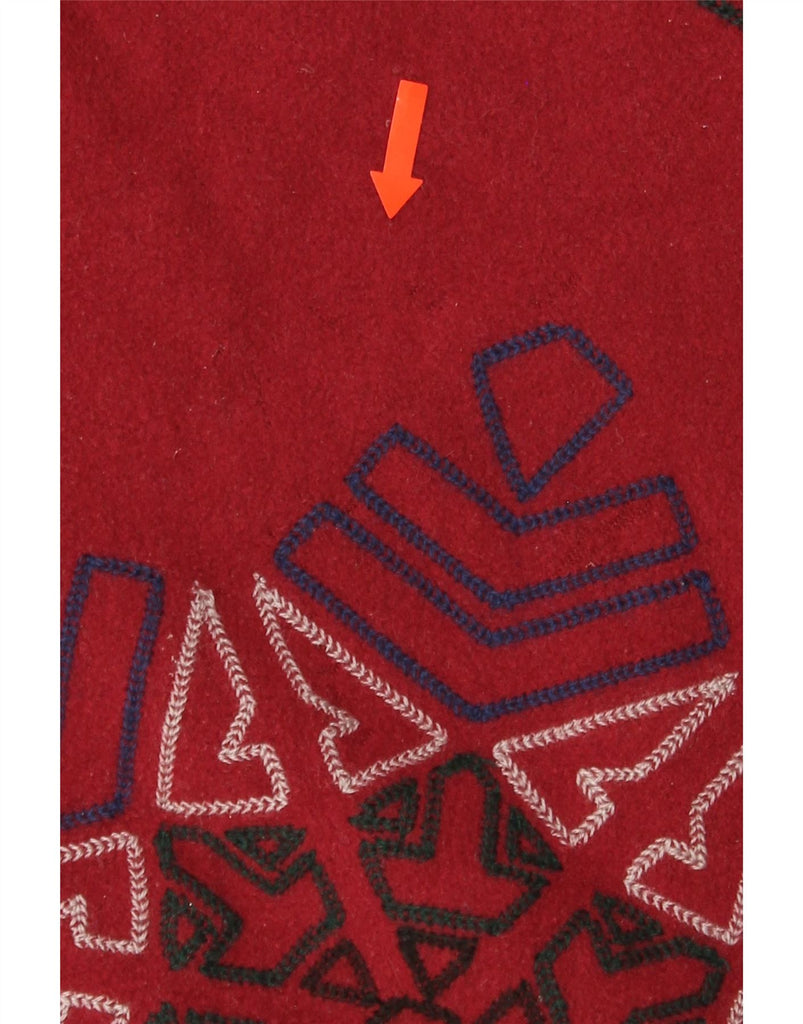 CARLO COLUCCI Womens Crew Neck Jumper Sweater IT 50 XL Burgundy Fair Isle Vintage Carlo Colucci and Second-Hand Carlo Colucci from Messina Hembry 