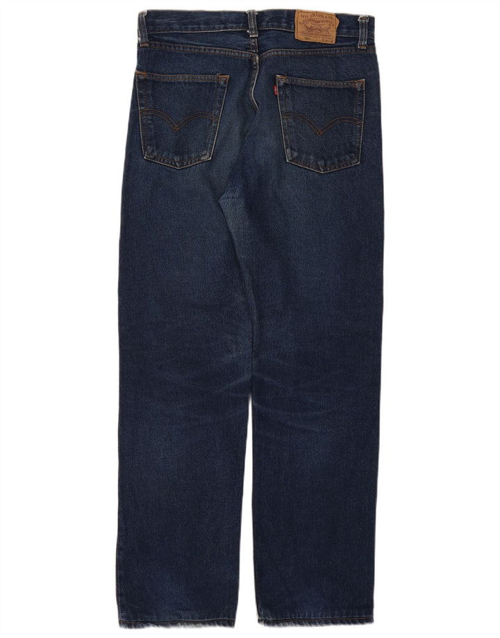 Levi's Mens 501 Straight Jeans W33 L30 Navy Blue Cotton