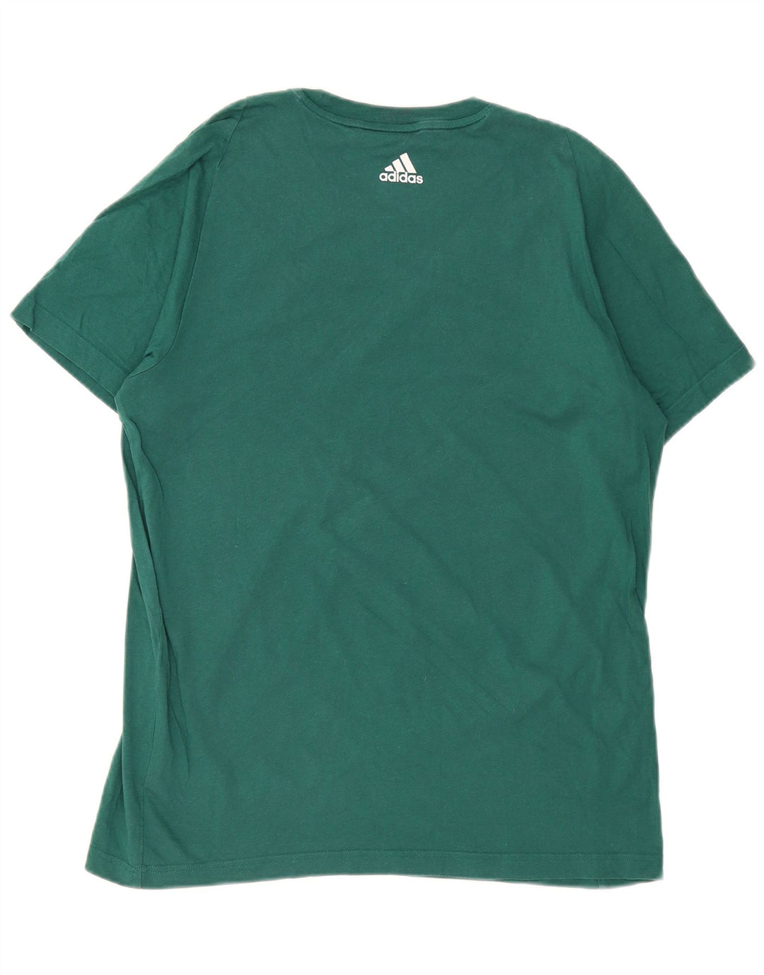 ADIDAS Mens Graphic T-Shirt Top Large Green Cotton