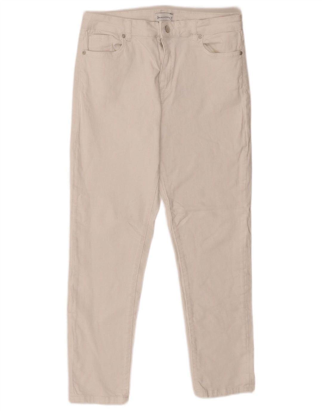 WAREHOUSE Womens Slim Jeans UK 14 Large W32 L26 White Cotton