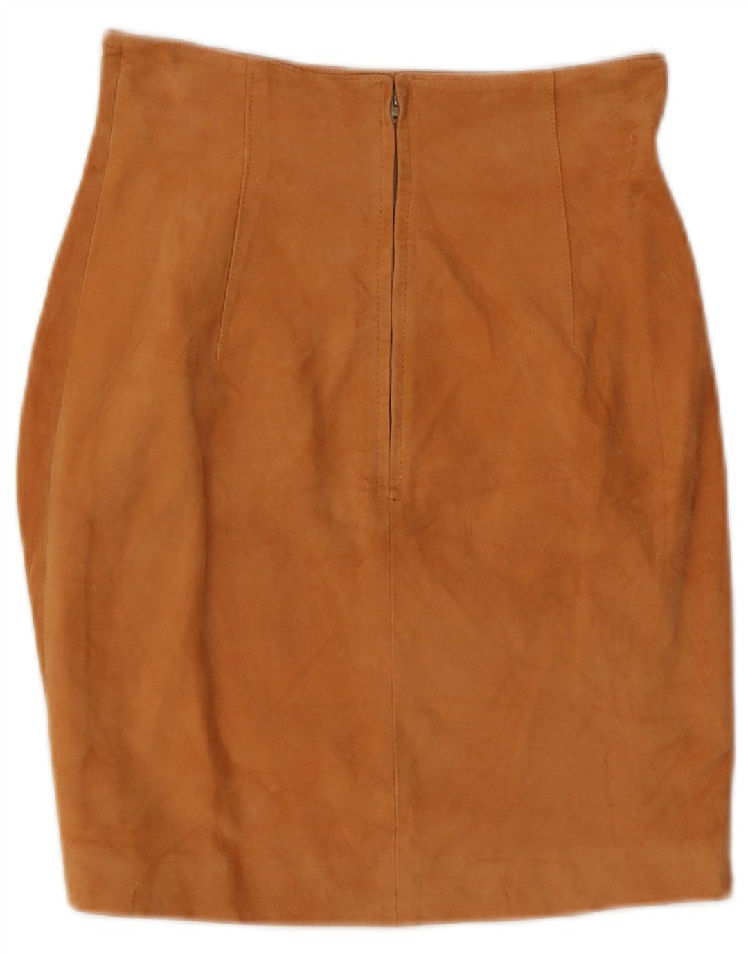Begedor Womens Suede Skirt IT 40 Small W26  Brown Leather
