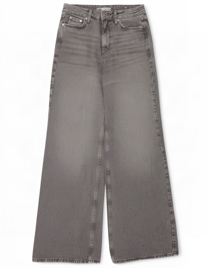 Zara Womens Flared Jeans EU 32 2XS W22 L31 Grey