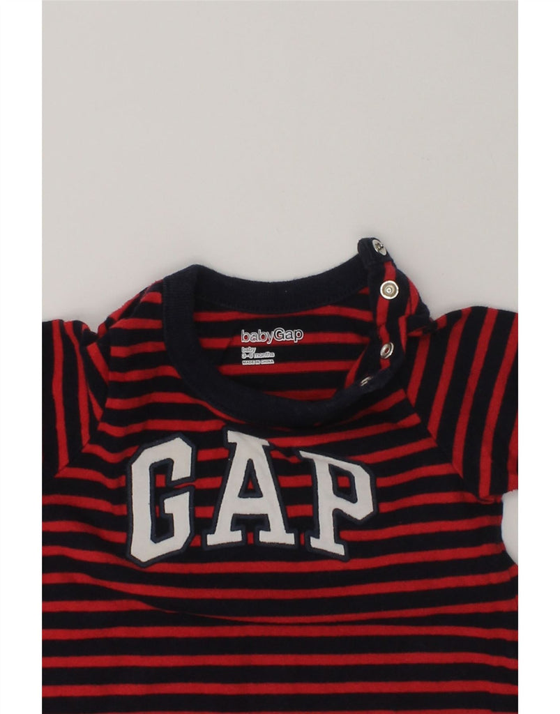 GAP Baby Boys Graphic Jumpsuit 3-6 Months Red Striped Cotton | Vintage Gap | Thrift | Second-Hand Gap | Used Clothing | Messina Hembry 