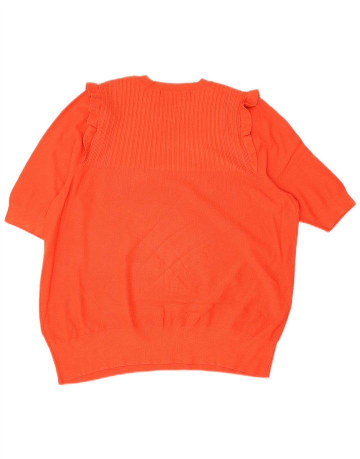 Marks & Spencer Womens Blouse Top UK 20 2XL Orange Viscose