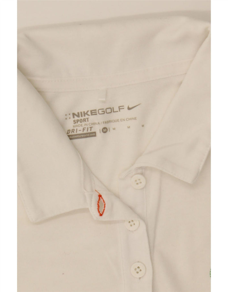 NIKE Womens Dri Fit Polo Shirt UK 12 Medium White Vintage Nike and Second-Hand Nike from Messina Hembry 