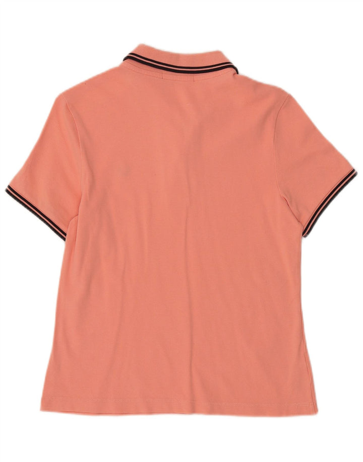 Fred Perry Womens Polo Shirt UK 12 Medium Pink Cotton
