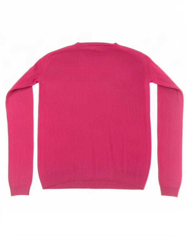 Marks & Spencer Womens Oversized Crew Neck Jumper Sweater UK 16 Large Pink