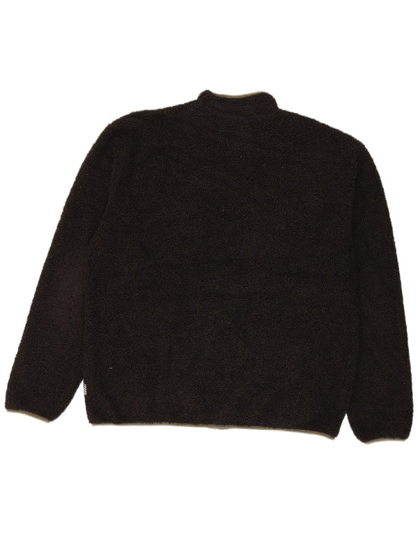 Volcom Mens Fleece Jacket UK 44 2XL Black Polyester