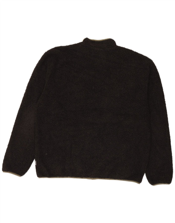 Volcom Mens Fleece Jacket UK 44 2XL Black Polyester