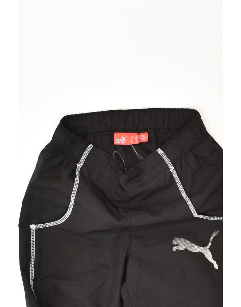 PUMA Boys Graphic Tracksuit Trousers Joggers 9-10 Years Medium Black | Vintage Puma | Thrift | Second-Hand Puma | Used Clothing | Messina Hembry 