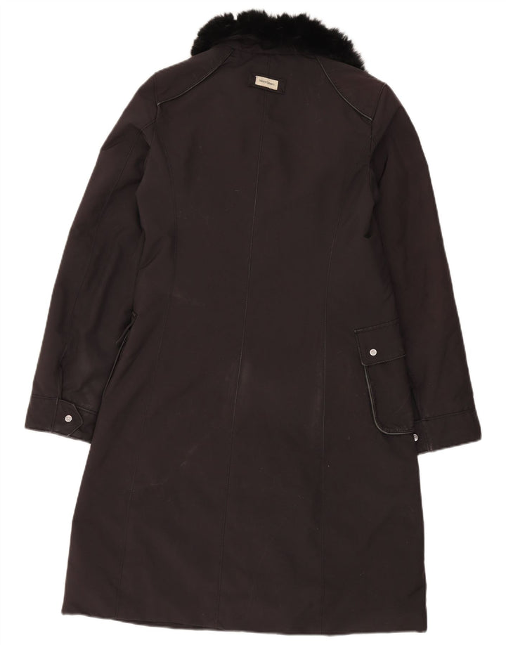Henry Cottons Womens Overcoat IT 40 Small Black Polyester
