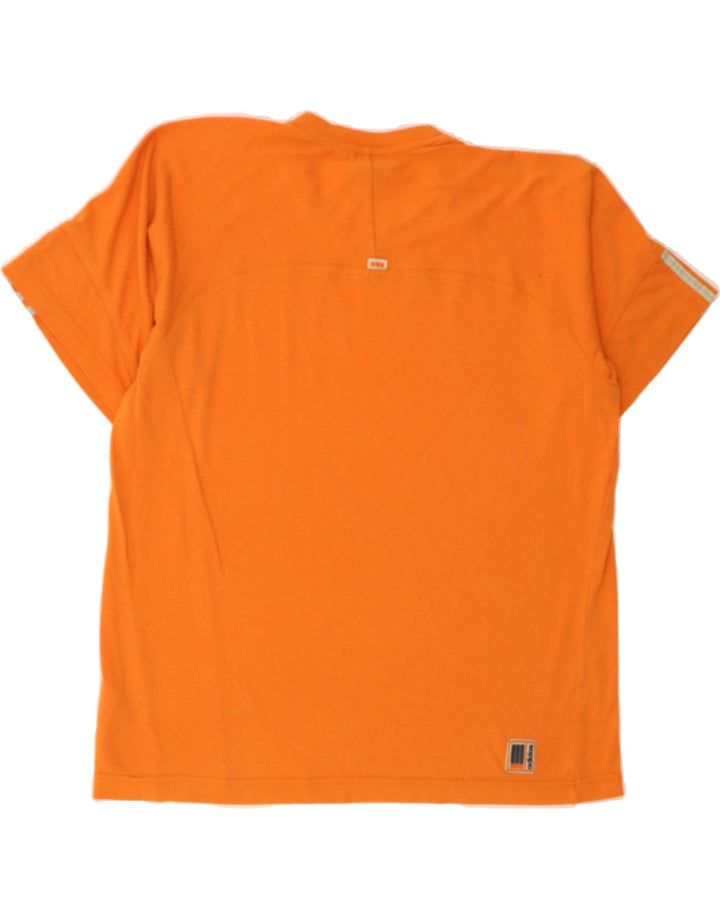 ADIDAS Mens T-Shirt Top Large Orange Cotton Vintage Adidas and Second-Hand Adidas from Messina Hembry 