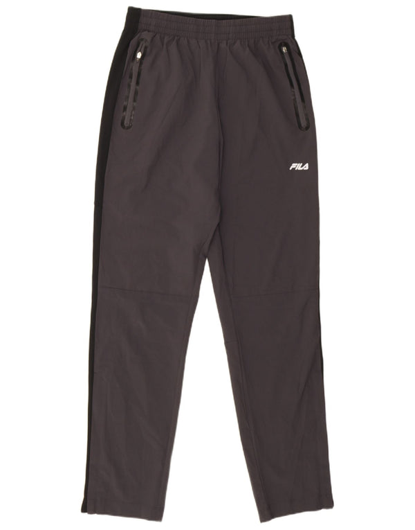 Fila Mens Tracksuit Trousers Medium  Grey Colourblock Polyester