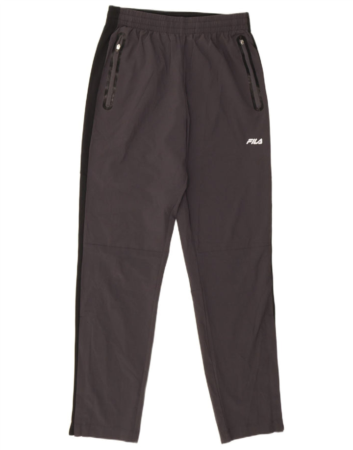 Fila Mens Tracksuit Trousers Medium  Grey Colourblock Polyester
