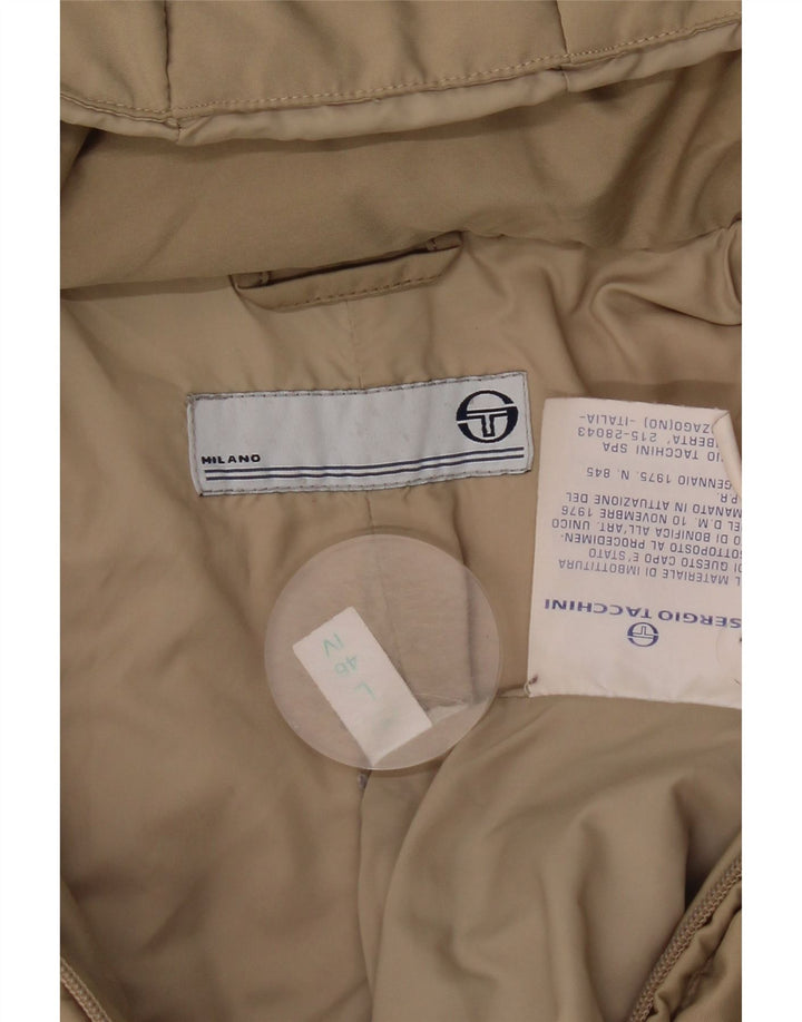 Sergio Tacchini Womens Hooded Padded Coat UK 16 Large Beige