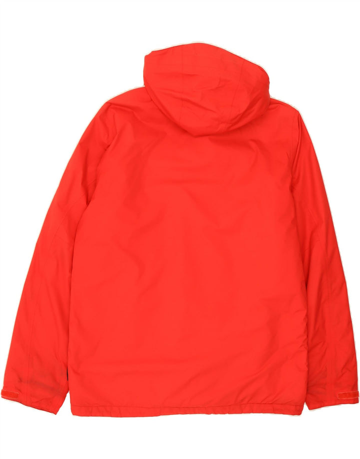 JACK WOLFSKIN Mens Hooded Windbreaker Jacket UK 42 XL Red Polyester Vintage Jack Wolfskin and Second-Hand Jack Wolfskin from Messina Hembry 