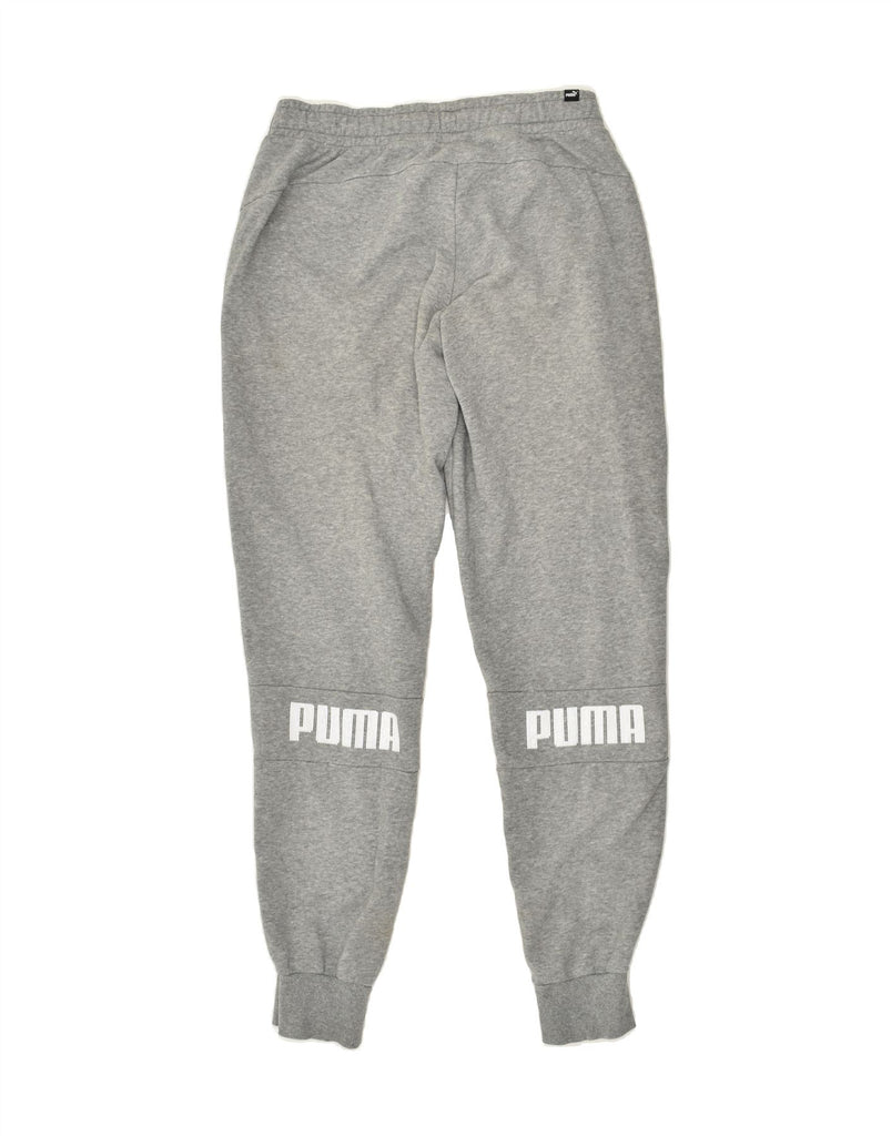 PUMA Mens Graphic Tracksuit Trousers Joggers Medium Grey Cotton | Vintage Puma | Thrift | Second-Hand Puma | Used Clothing | Messina Hembry 