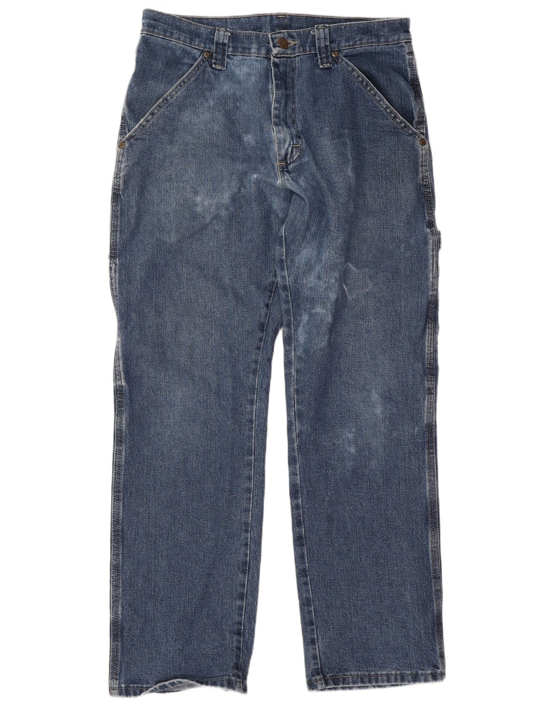 Wrangler Mens Cargo Straight Jeans W30 L30 Blue Cotton
