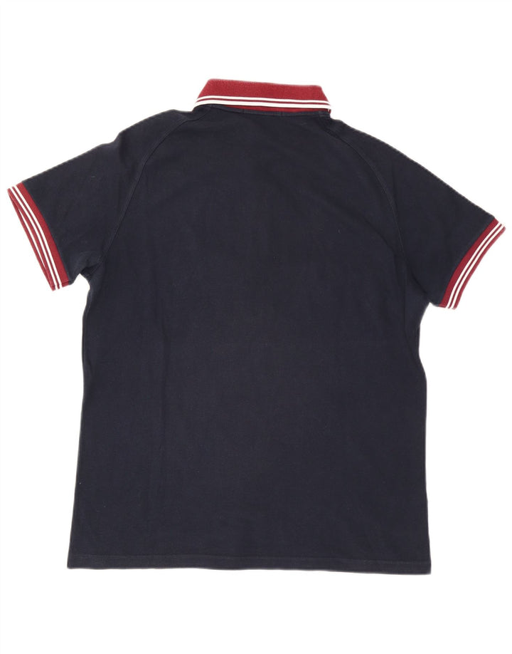 Fred Perry Mens Rugby Polo Shirt Large Navy Blue Cotton