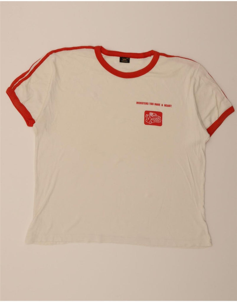 LEE Womens T-Shirt Top UK 20 2XL  White Cotton Vintage Lee and Second-Hand Lee from Messina Hembry 