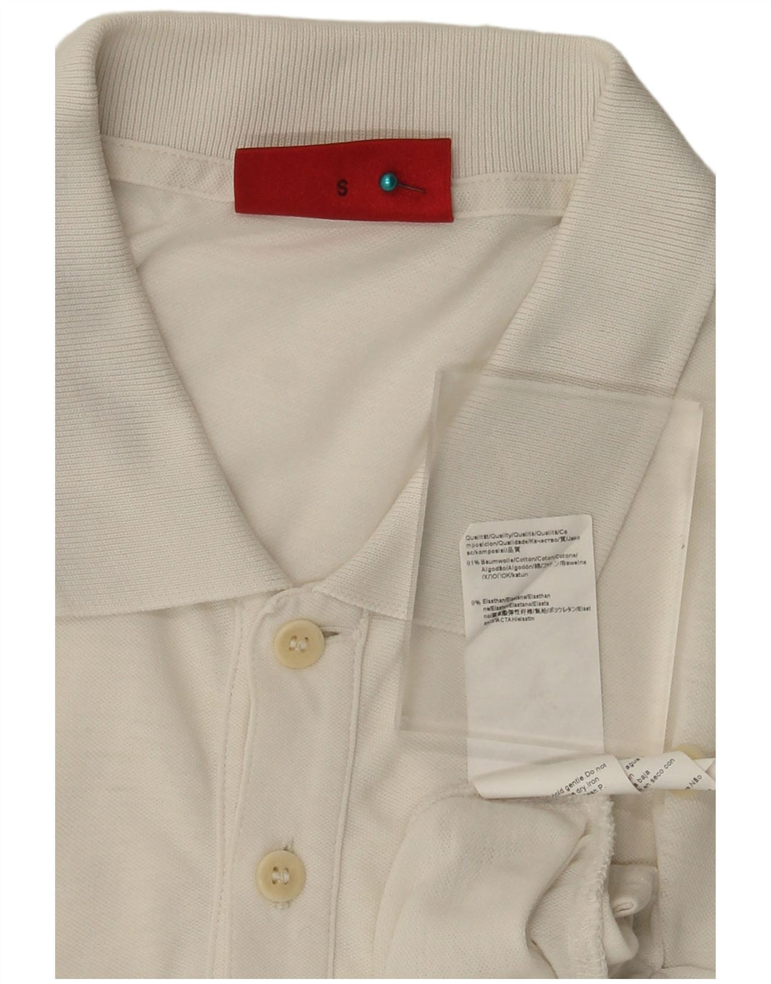 Hugo Boss Mens Polo Shirt Small White Cotton