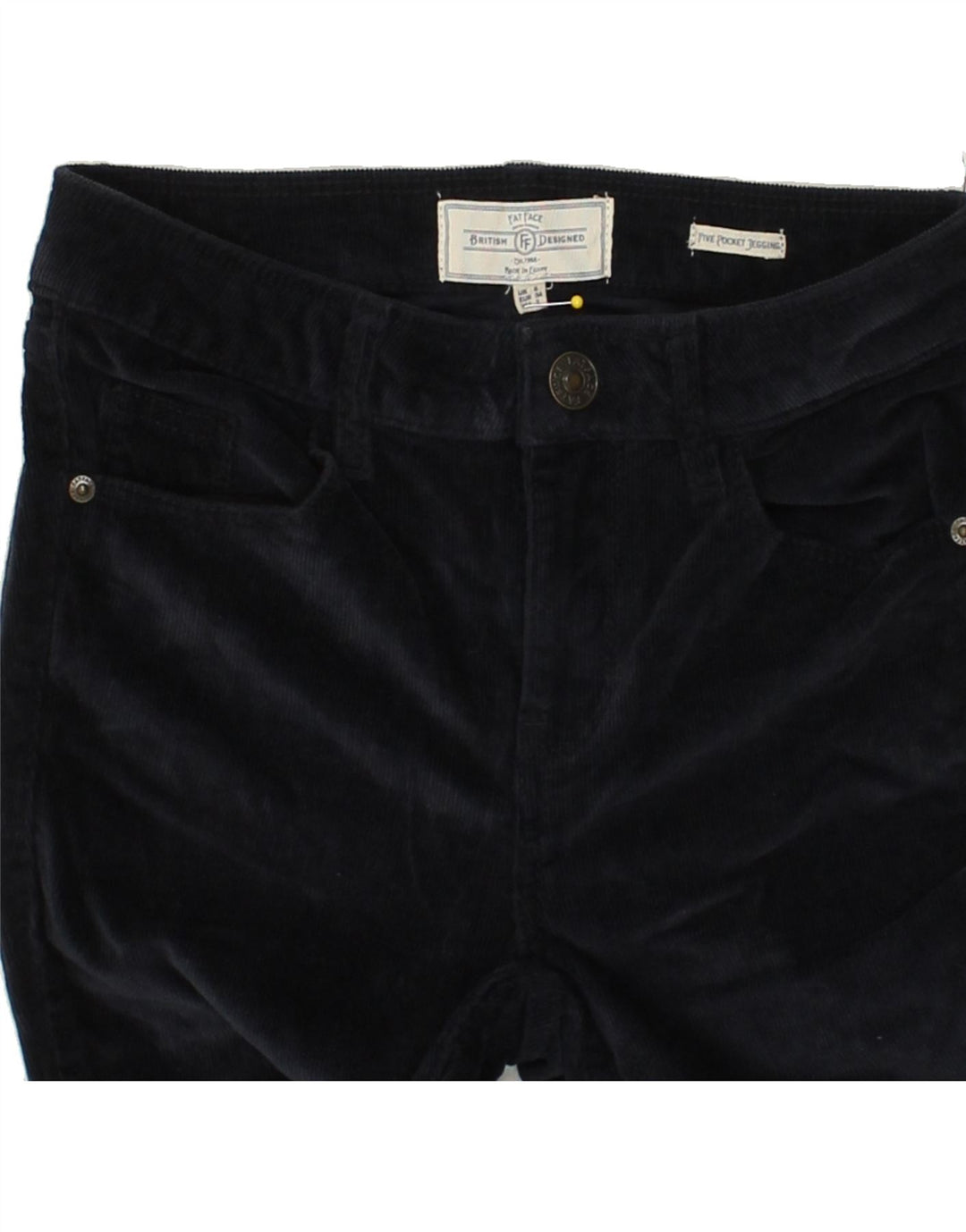 FAT FACE Womens Jegging Corduroy Trousers UK 6 XS W26 L28 Navy Blue Cotton | Vintage Fat Face | Thrift | Second-Hand Fat Face | Used Clothing | Messina Hembry 