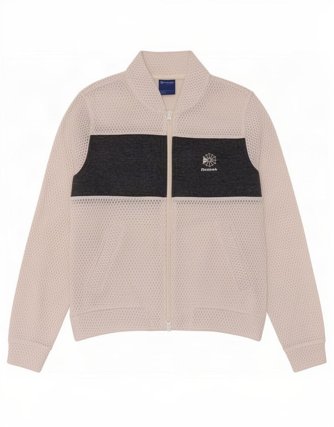 Reebok Womens Tracksuit Top Jacket UK 4/6 XS White Colourblock Polyester