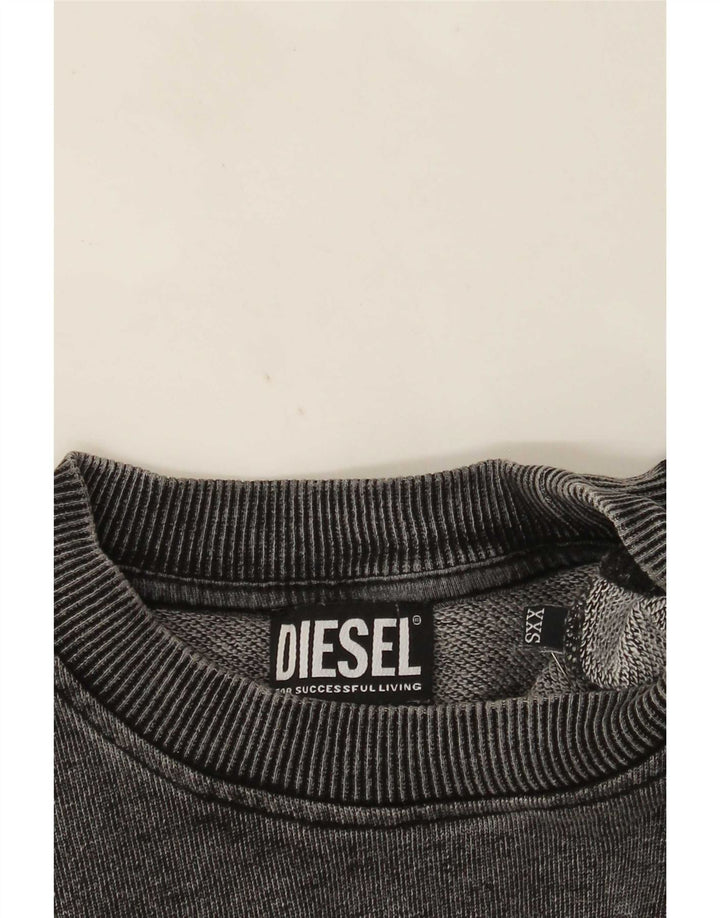 Diesel Mens Graphic Sweatshirt Jumper 2XS Grey