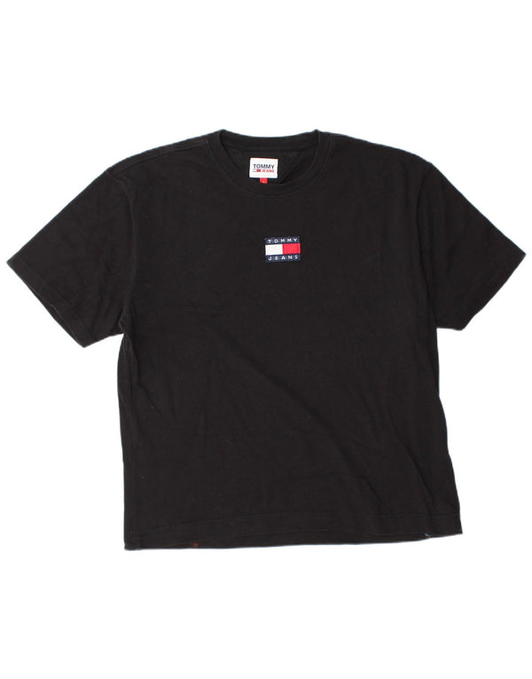 Tommy Hilfiger Mens Graphic T-Shirt Top Large Black Cotton