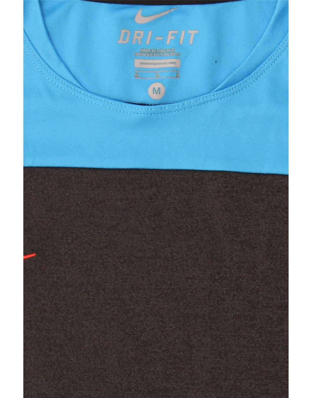 Nike Mens Dri Fit T-Shirt Top Medium Grey Colourblock