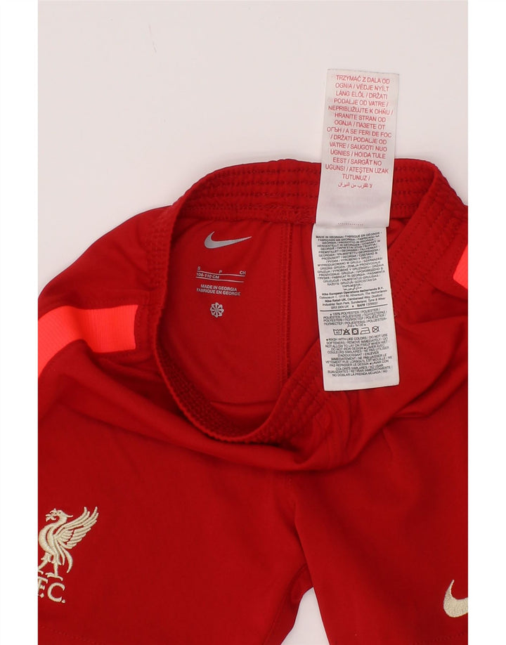 Nike Boys Liverpool Sport Shorts 4-5 Years Small Red Colourblock Polyester