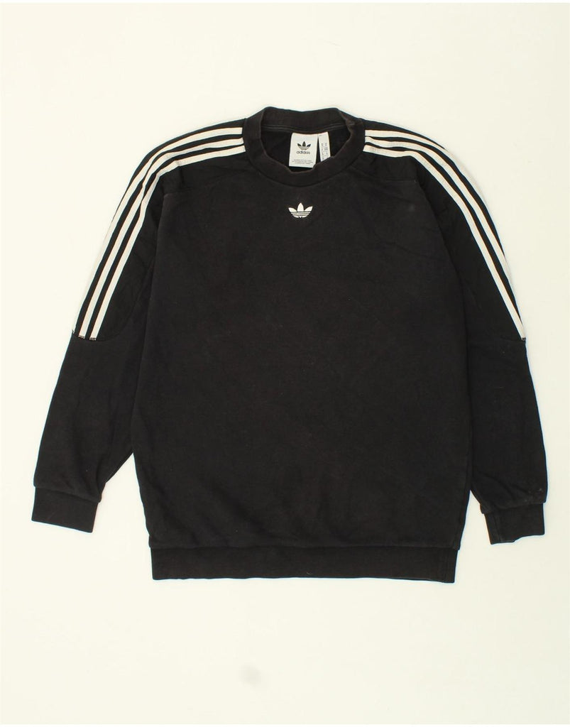 ADIDAS Mens Sweatshirt Jumper Medium Black Cotton | Vintage Adidas | Thrift | Second-Hand Adidas | Used Clothing | Messina Hembry 