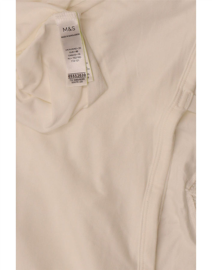 Marks & Spencer Womens Crop Cami Top UK 20 2XL White Cotton