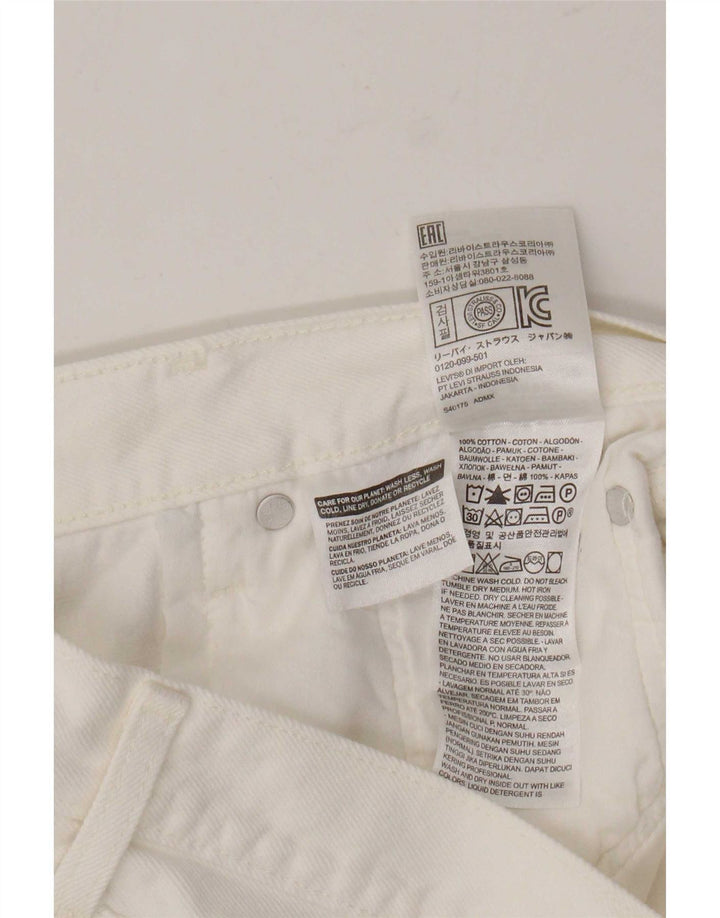 Levi's Womens 501 Denim Shorts W28 Medium White Cotton