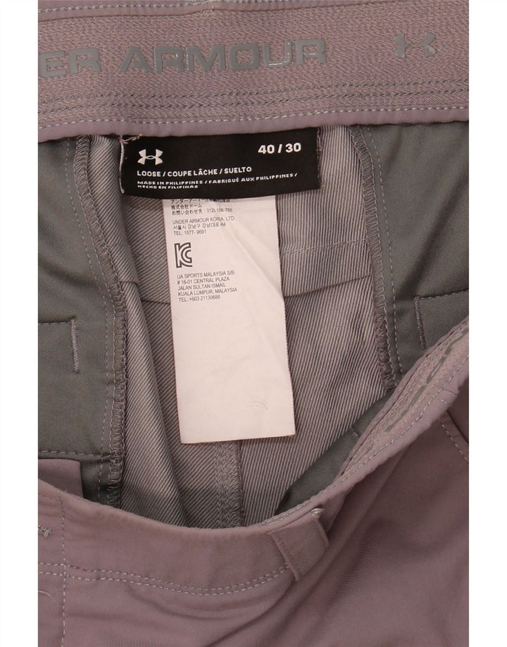 UNDER ARMOUR Mens Slim Chino Trousers W40 L30 Purple