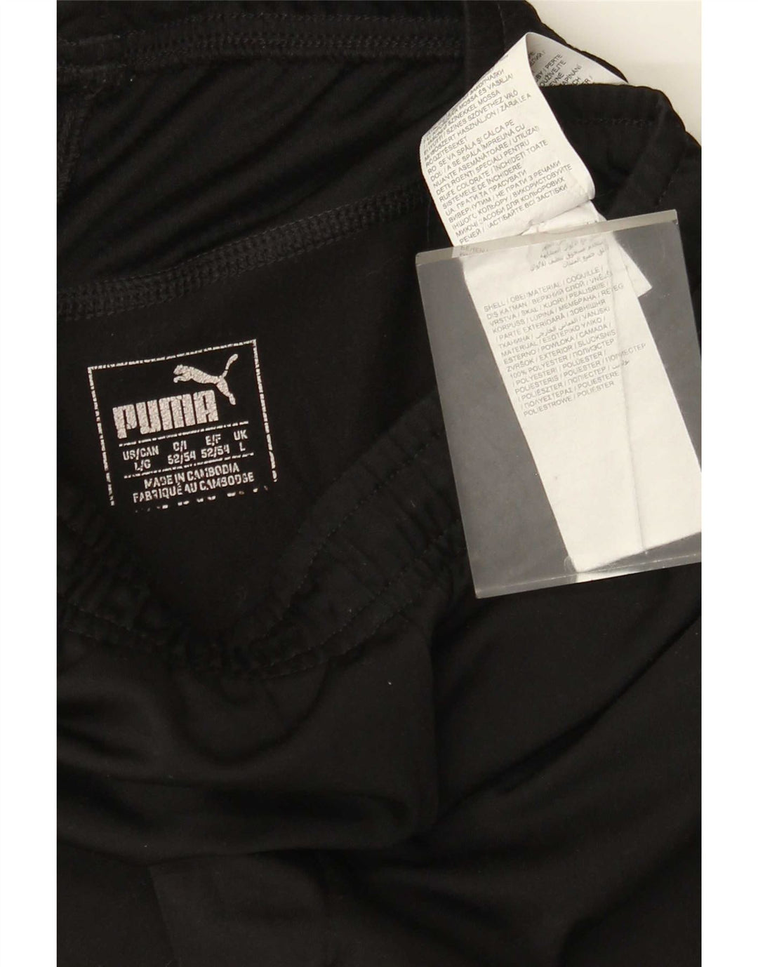 Puma Mens Tracksuit Trousers Joggers Large Black Polyester