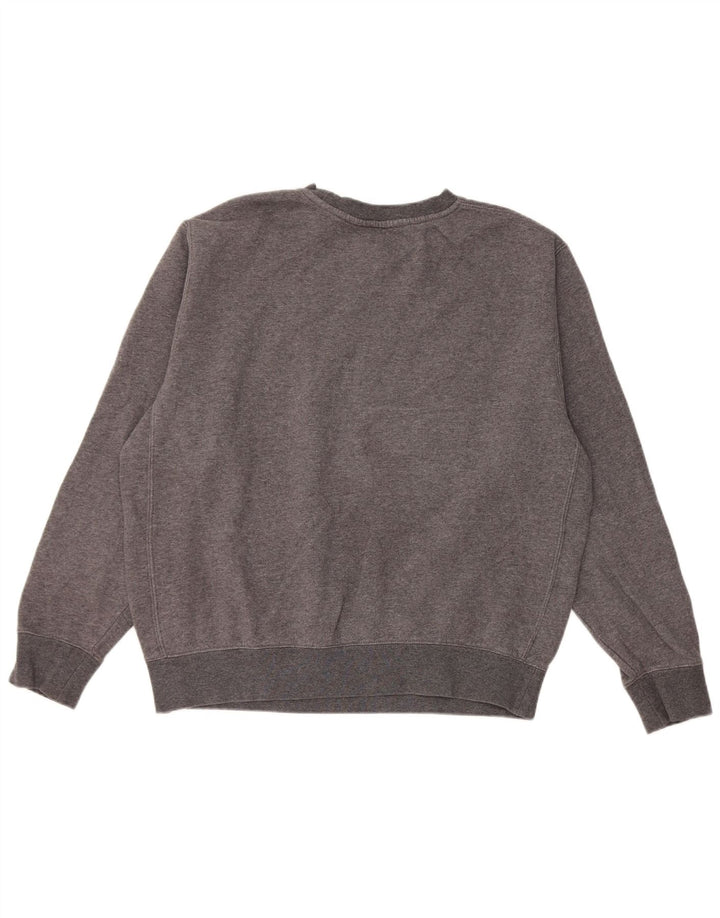 Nike Womens Oversized Sweatshirt Jumper UK 14 Medium Grey Cotton