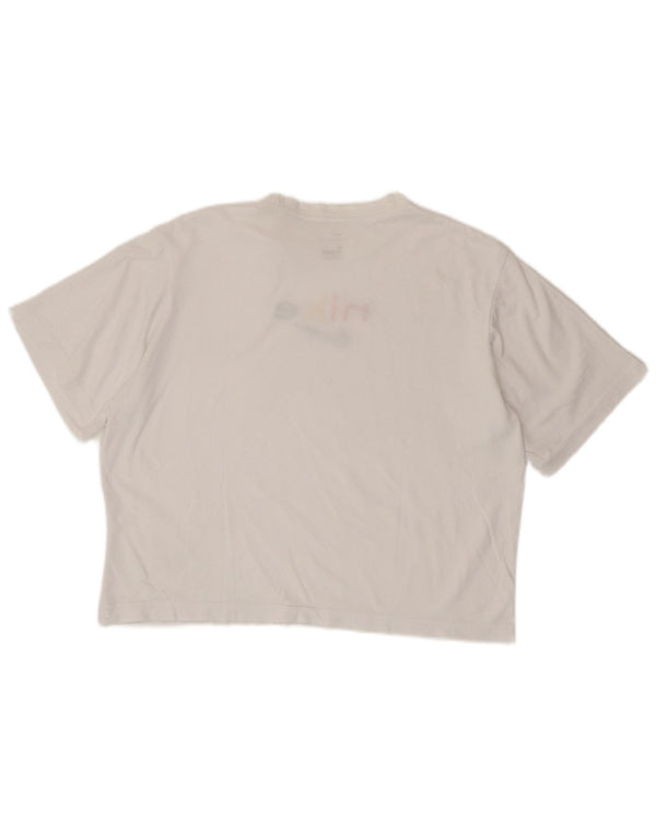 Nike Womens Dri Fit Oversized Graphic T-Shirt Top UK 10 Small White