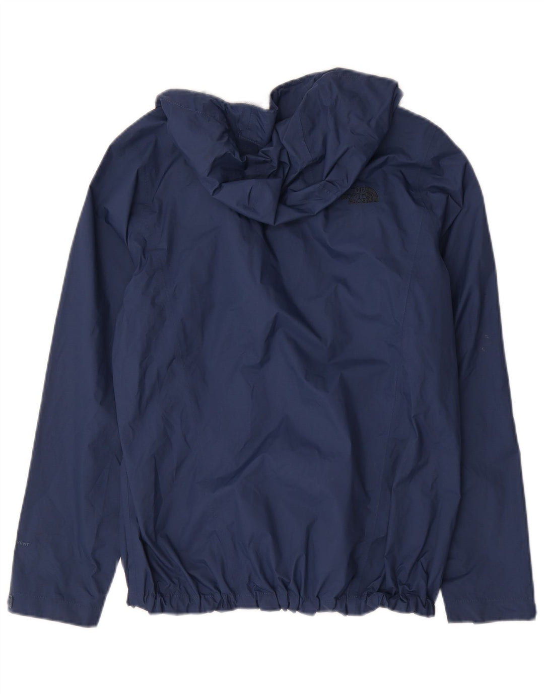 The North Face Womens Hooded Rain Jacket UK 16 Large Navy Blue