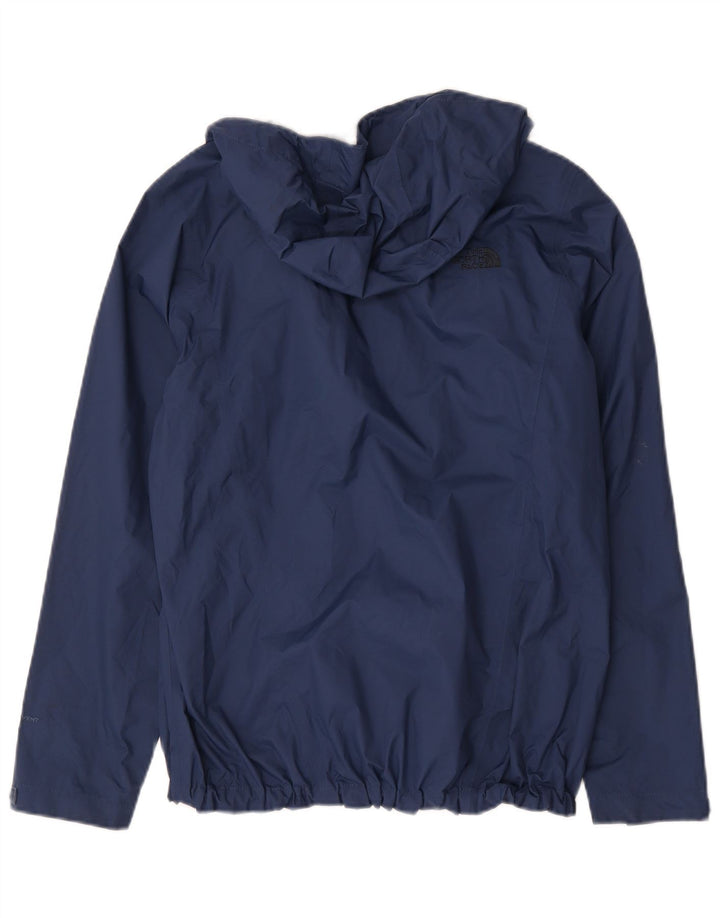 The North Face Womens Hooded Rain Jacket UK 16 Large Navy Blue
