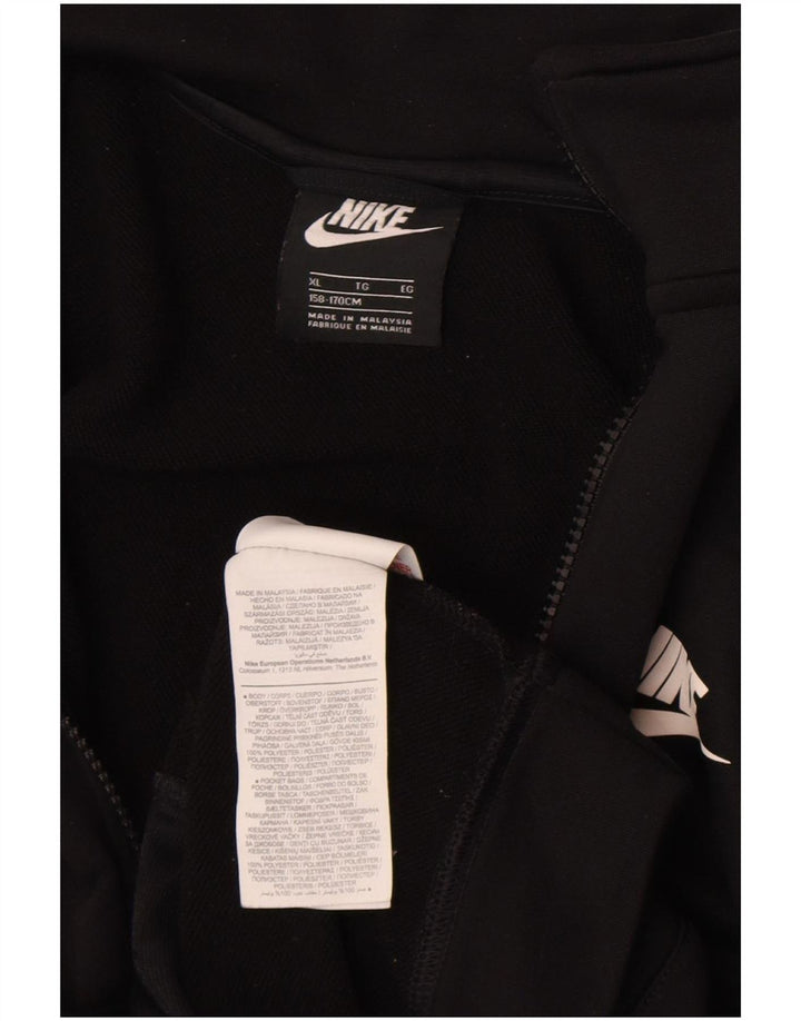Nike Boys Tracksuit Top Jacket 13-14 Years XL Black Polyester